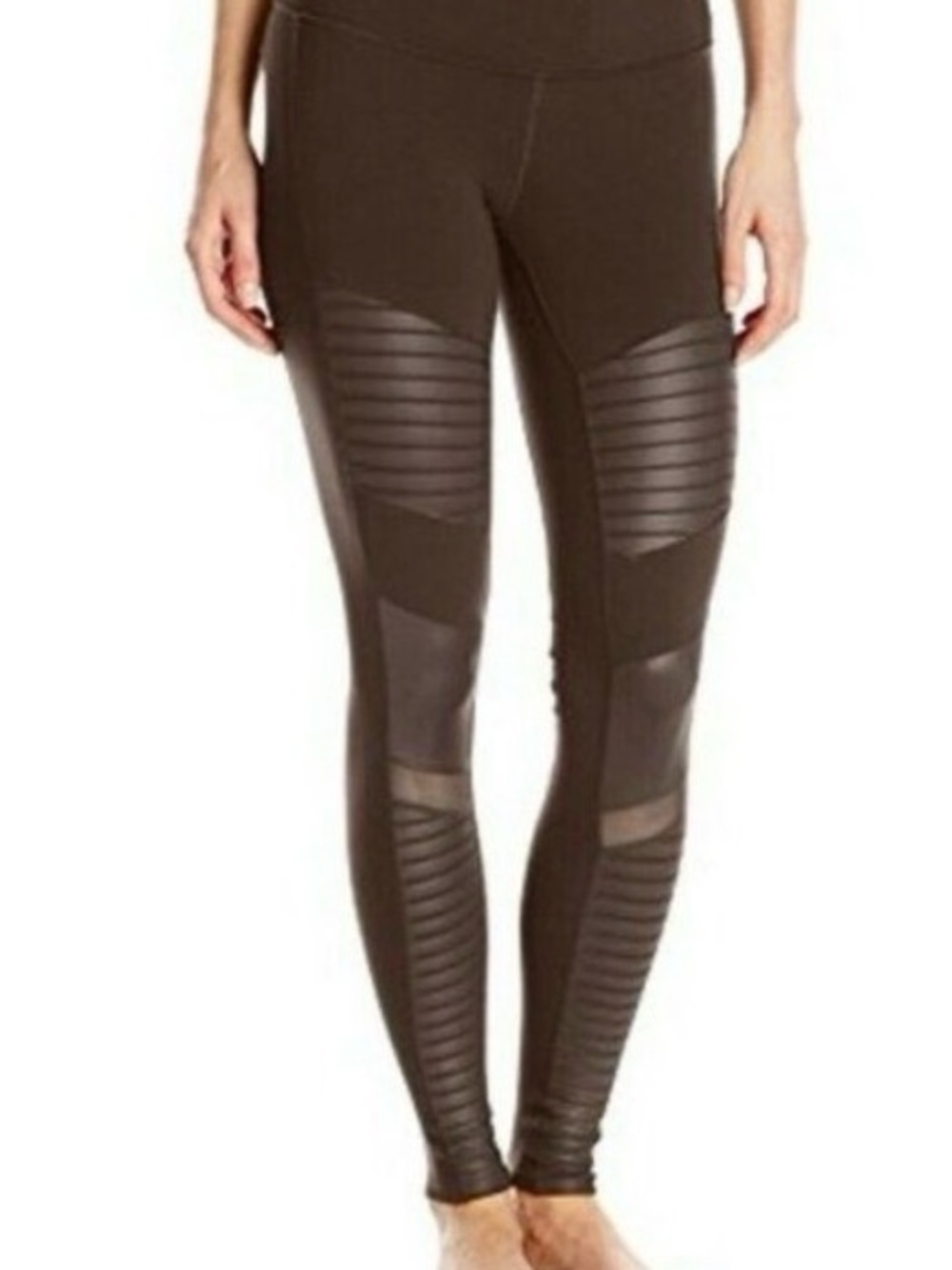 Alo Yoga Moto Legging Major Moto-Mink/Mink Glossy Size S NEW WITH TAGS